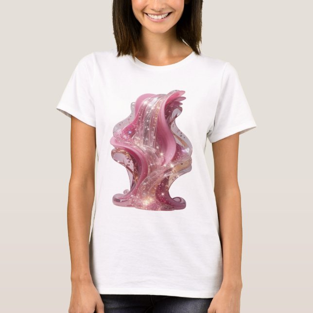 Sharp Silver ABSTRACT ART Art Print T-Shirt (Front)