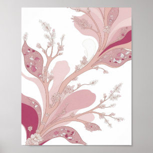 Sharp Silver ABSTRACT ART Artistic Motif Poster