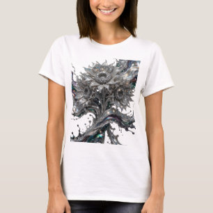 Sharp Silver ABSTRACT ART Custom Tee