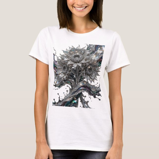 Sharp Silver ABSTRACT ART Custom Tee (Front)