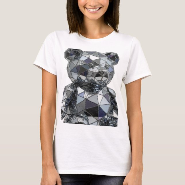 Sharp Silver ABSTRACT ART Design v2 T-Shirt (Front)