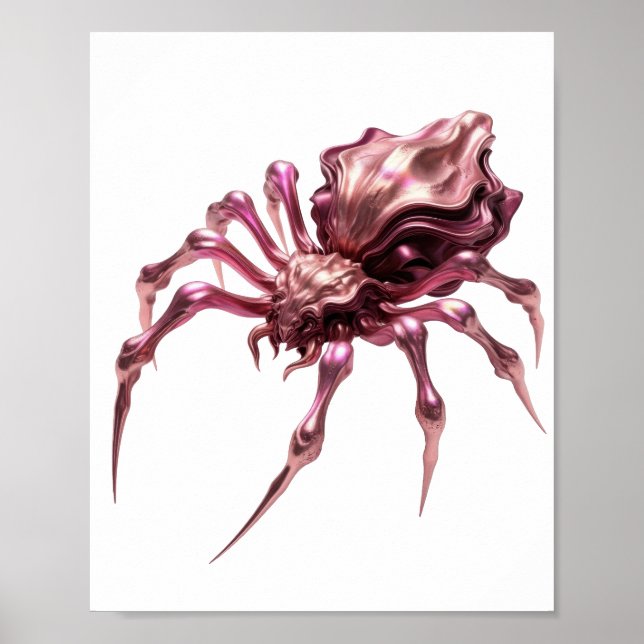 Sharp Silver ABSTRACT ART Modern Design Poster (Front)