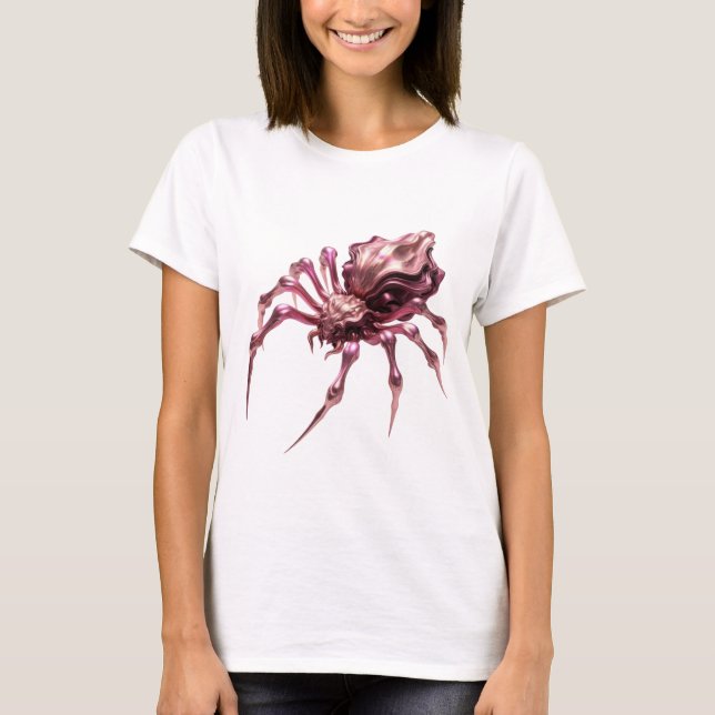 Sharp Silver ABSTRACT ART Modern Design T-Shirt (Front)