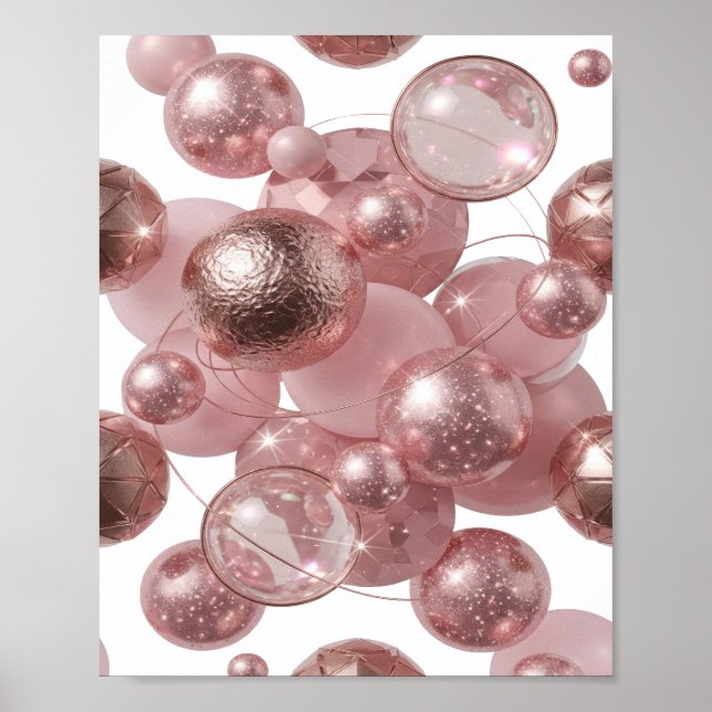 Sharp Silver ABSTRACT ART Poster (Front)