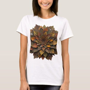Sharp Silver AUTUMN LEAVES Print T-Shirt