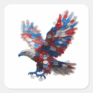Sharp Silver EAGLE Sticker Print