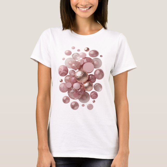 Sharp Silver PINK BALLS AND STARS Graphic Tee (Front)