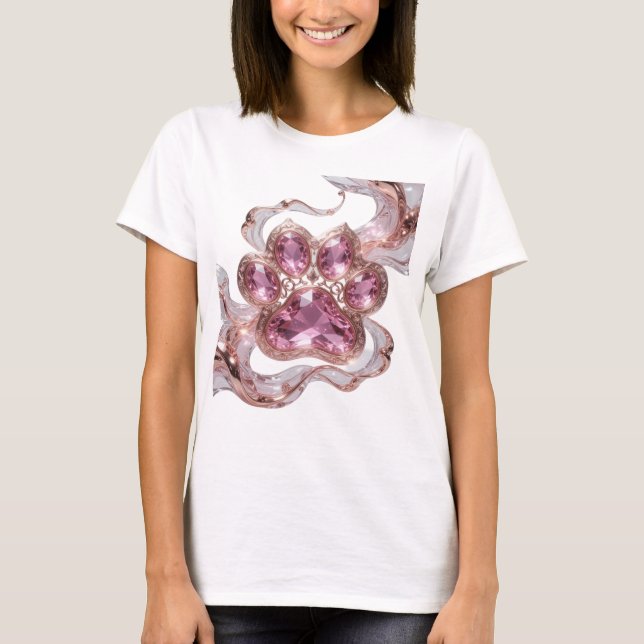 Sharp Silver PINK JEWELRY Custom Design T-Shirt (Front)