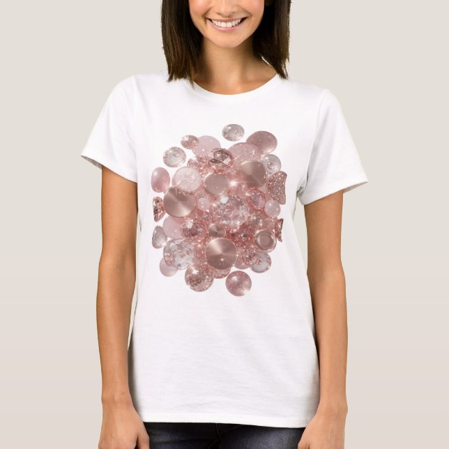 Sharp Silver ROSE GOLD GLITTER Tee (Front)