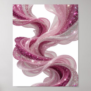 Sharp Silver WAVE Design Poster
