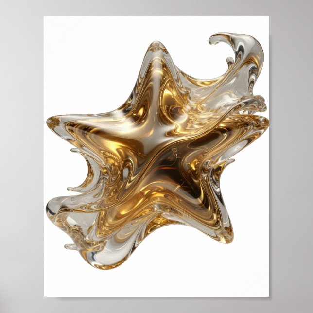 Sharp Silver WHISKY STAR Design Poster (Front)