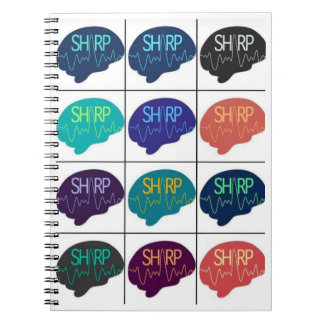 SHARP Spiral Notebook Multi Colour Brains