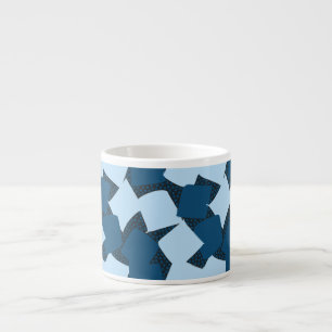 Sharp Start: Abstract Geometric Midnight Jungle Espresso Cup