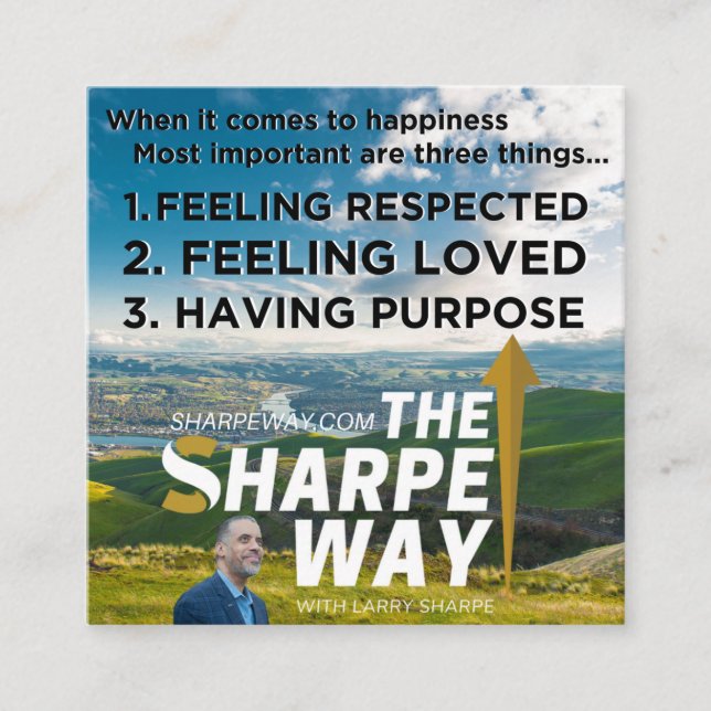Sharpe Way Pursuit of Happiness Leave Behind Cards (Front)