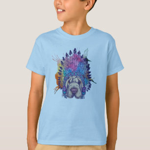 Sharpei Native American Indian Chief T-Shirt