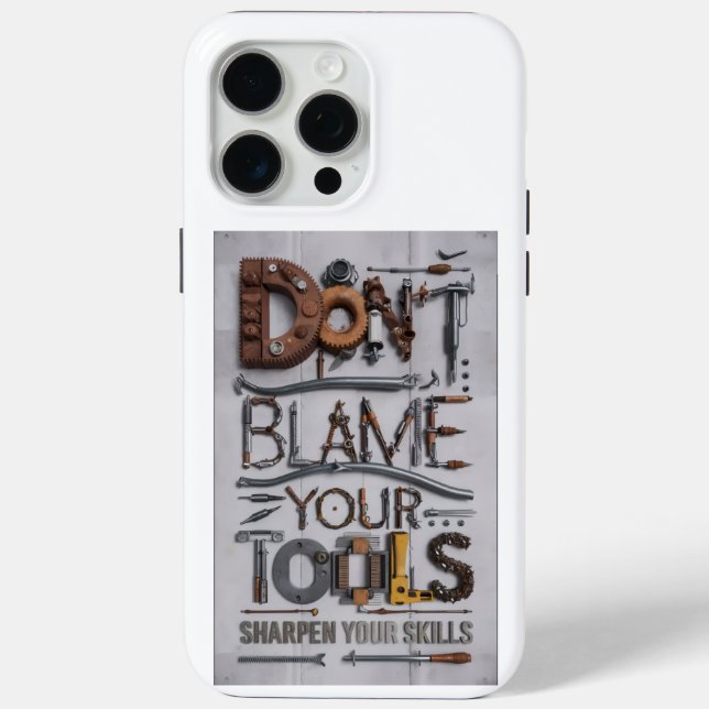 Sharpen Your Skills Quote Poster Case-Mate iPhone Case (Back)