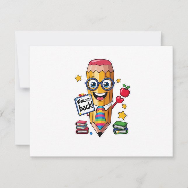 Sharpened & Smiling – Back to School Flat Card (Front)