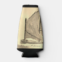 Sharpie Schooner Sailboat - Bottle Cooler