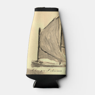 Sharpie Schooner Sailboat - Bottle Cooler