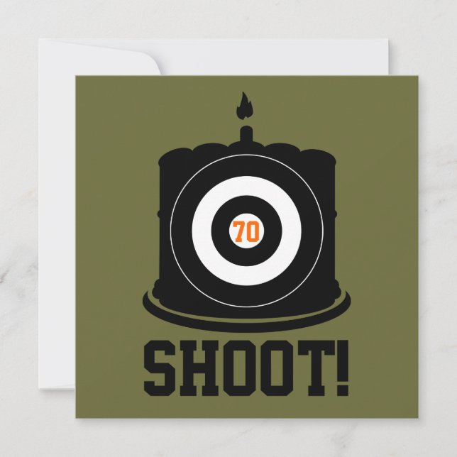 Sharpshooter's 70th Birthday - Hunting Invitation (Front)