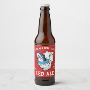 Shart Attack Funny Toilet Shark Beer Bottle Label
