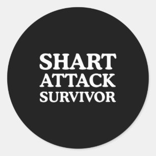 Shart attack survivor funny unhinged raunchy gen z classic round sticker