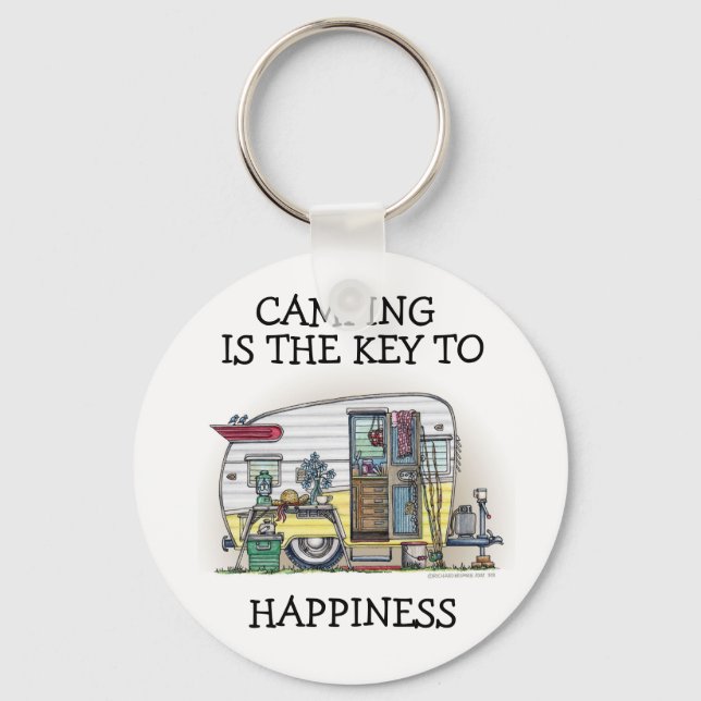 Shasta Camper Trailer RV Key Ring (Front)