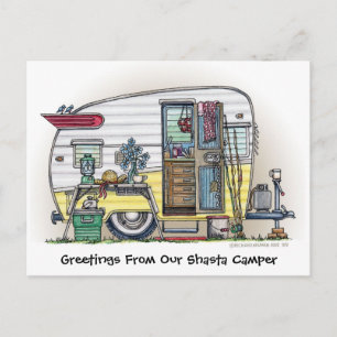 Shasta Camper Trailer RV Post Cards
