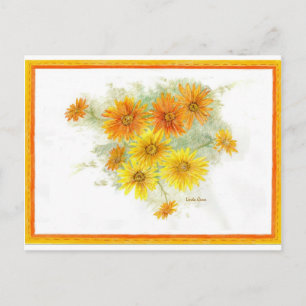 Shasta Daisies After the Rain Postcard