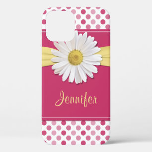 Shasta Daisy Pink Polka Dot iPhone 12 Case