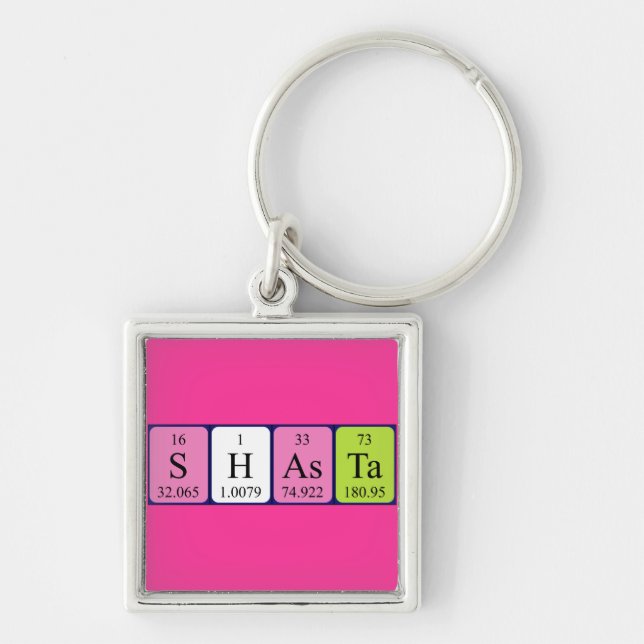 Shasta periodic table name keyring (Front)
