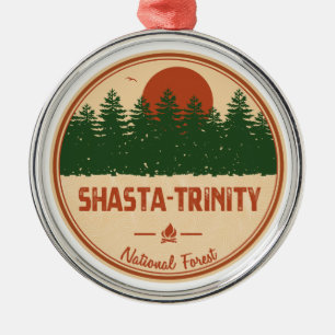 Shasta-Trinity National Forest Metal Ornament