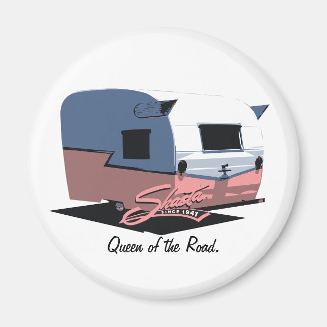 Shasta Vintage Camper RV - Pink Magnet (Front)