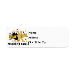 Shatter Childhood Cancer Return Address Label