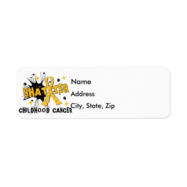 Shatter Childhood Cancer Return Address Label (Front)