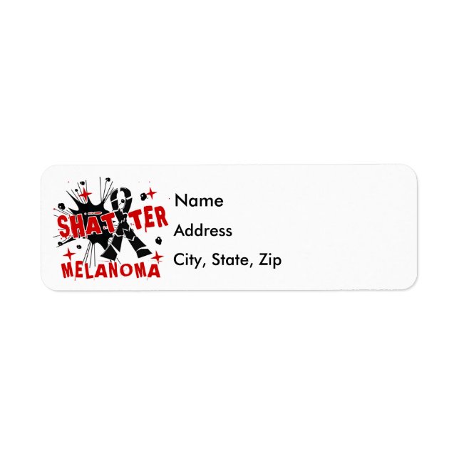 Shatter Melanoma Return Address Label (Front)