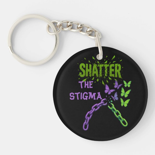 Shatter the Stigma - Mental Health Key Ring (Front)