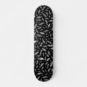 Shattered Black and White  Skateboard