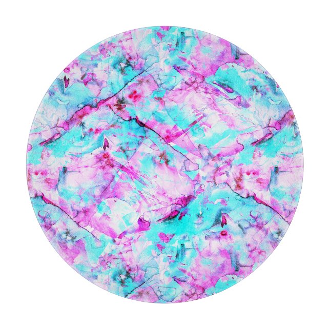 Shattered Blossom A colourful light design Cutting Board (Front)