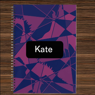 Shattered Blue Red  Notebook