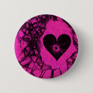 Shattered Broken Hole In My Heart 6 Cm Round Badge