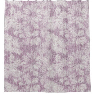 Shattered Daisy Textured in Soft Lilac Relief Shower Curtain