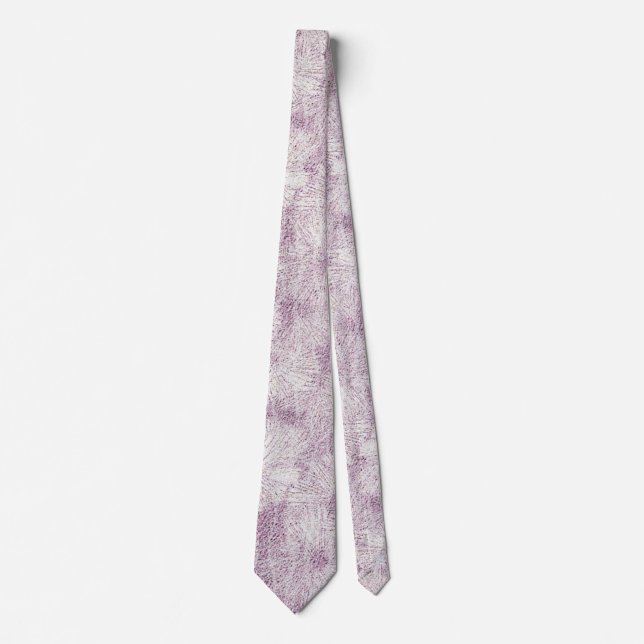 Shattered Daisy Textured in Soft Lilac Relief Tie (Front)