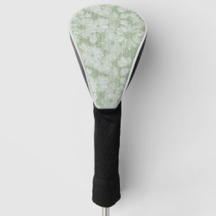 Shattered Daisy Textured Pattern in Lime Green Golf Head Cover