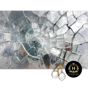 Shattered Dragon Ice Scale Decoupage Paper