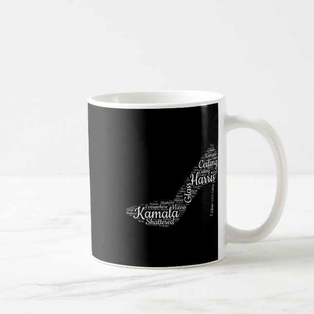 Shattered Gl Everywhere Kamala Harris High Heel  Coffee Mug (Right)