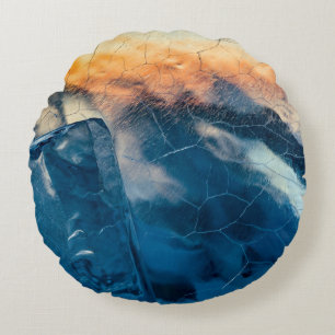 Shattered glass round cushion