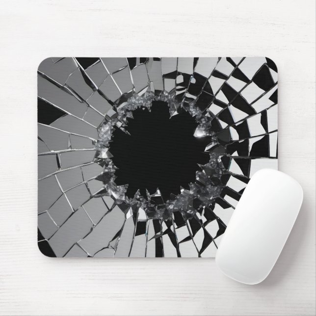 Shattered Glass Shards Mouse Pad (With Mouse)