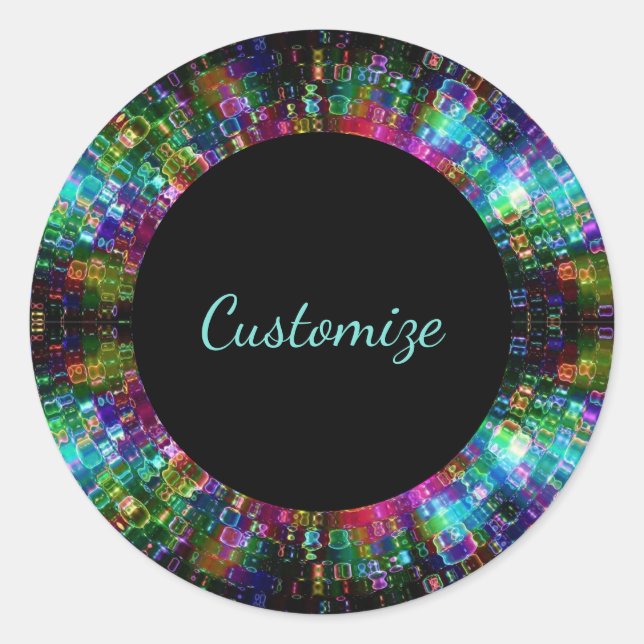 Shattered Glass Spiral Stickers (Front)