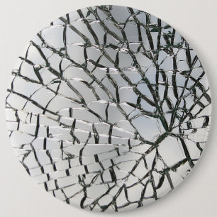 Shattered glass texture 6 cm round badge